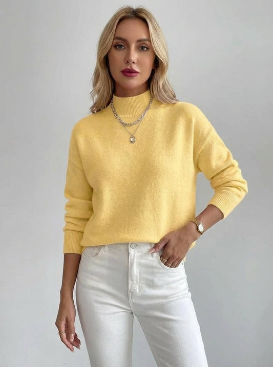 Suéter de punto para mujer – Tejido suave con cuello alto para mayor comodidad