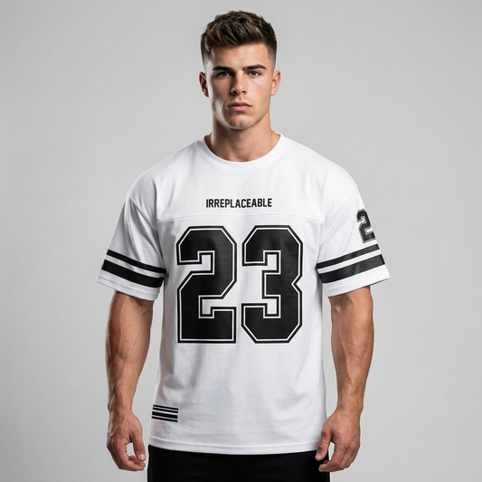 Camiseta gráfica a rayas para hombre