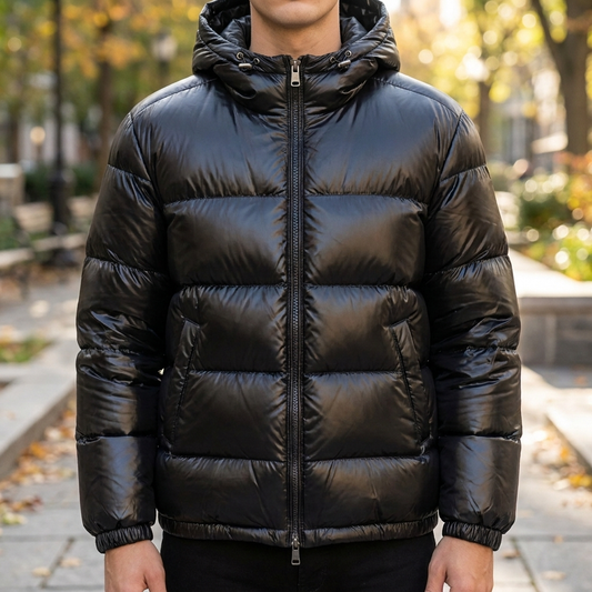 Chaqueta acolchada 100% relleno de plumón repelente al agua
