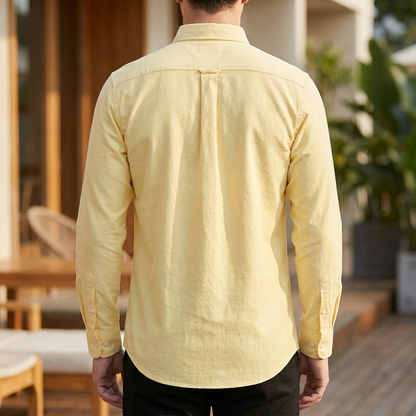 100% Cotton Oxford Shirt with Embroidered Horse Design