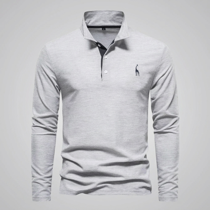 Men's Classic Polo Shirt with Button Neck
