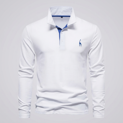 Men's Classic Polo Shirt with Button Neck
