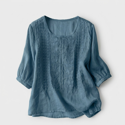 Ladies Embroidered Round Neck Blouse