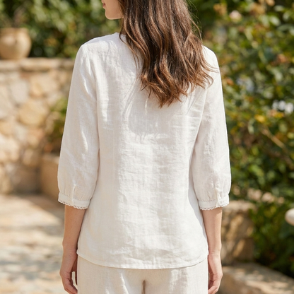 Ladies Embroidered Round Neck Blouse