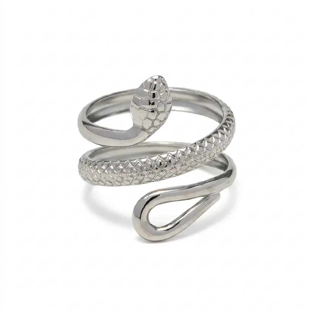 Gold Plated Stainless Steel Snake Design Ring