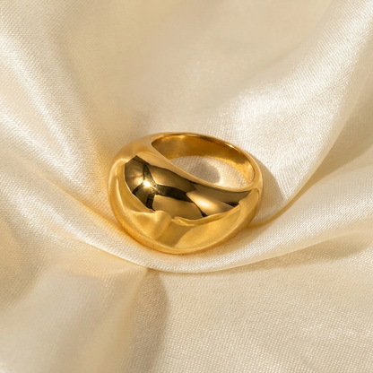 Gold Minimalist Ring in Stainless Steel