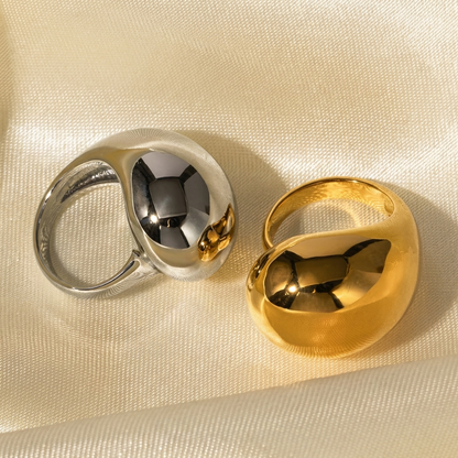 Gold Minimalist Ring in Stainless Steel