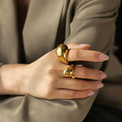 Gold Minimalist Ring in Stainless Steel