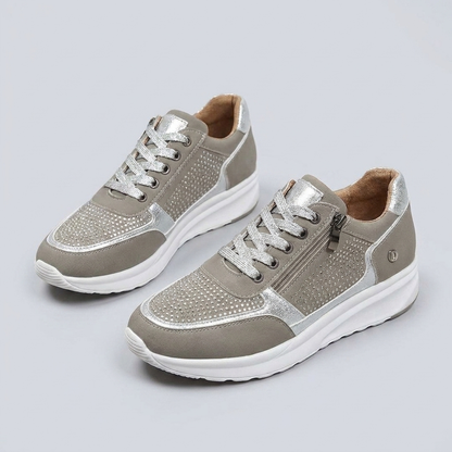 Ladies' Lace-Up Platform Sneakers