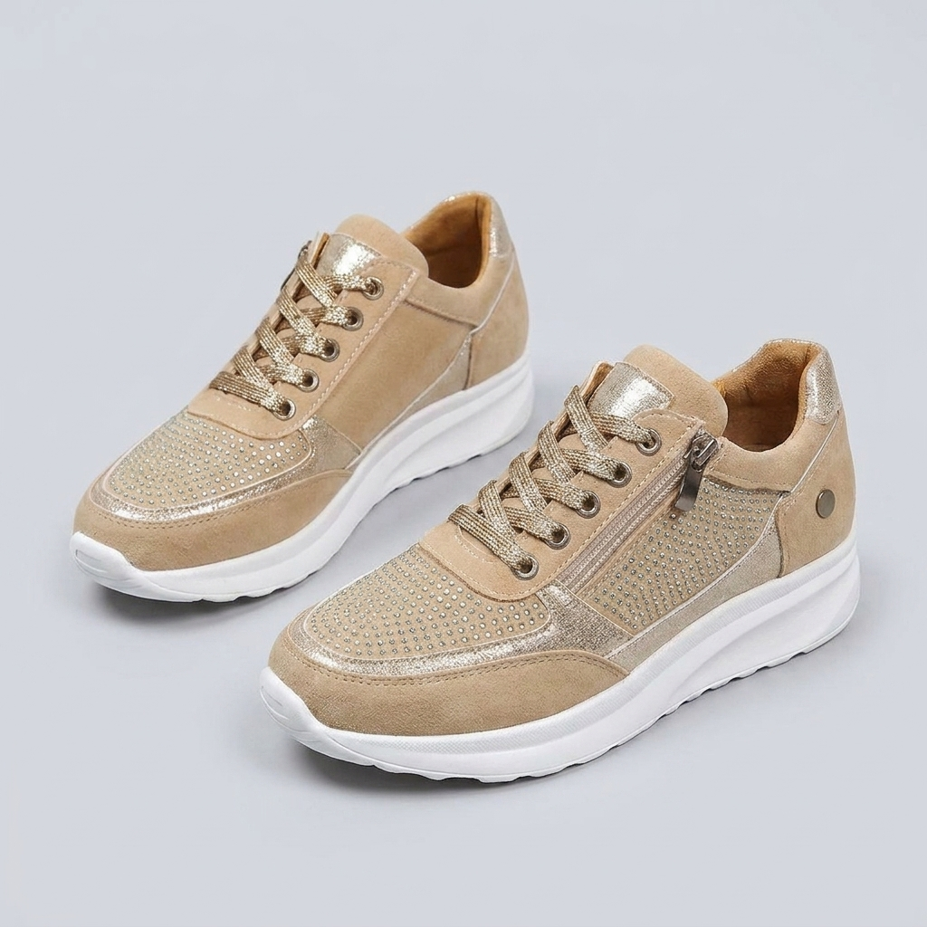 Ladies' Lace-Up Platform Sneakers