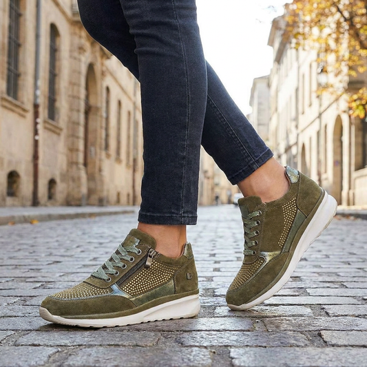 Zapatillas de plataforma con cordones para mujer