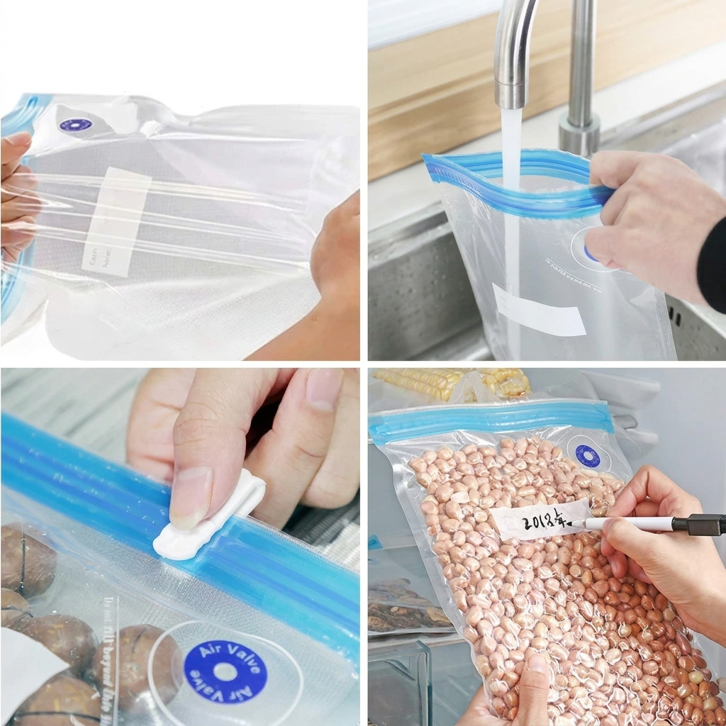 Set of 10 Reusable Vacuum Sealer Bags