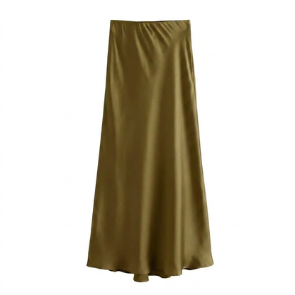 Maxi Skirt Satin Look