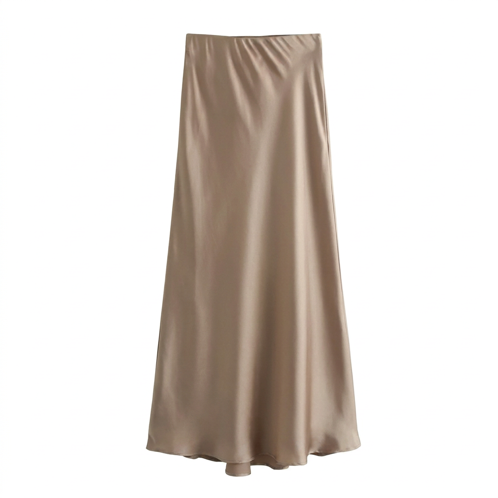 Maxi Skirt Satin Look
