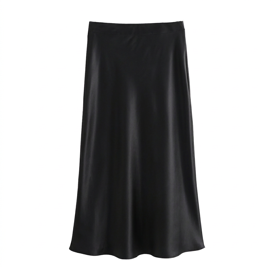 Maxi Skirt Satin Look