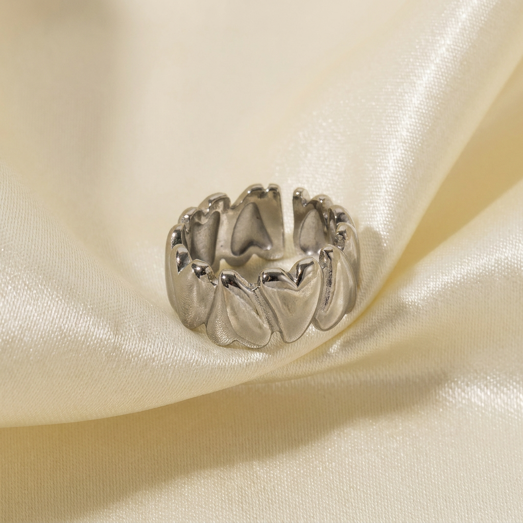 18K Gold Stainless Steel Love Open Ring
