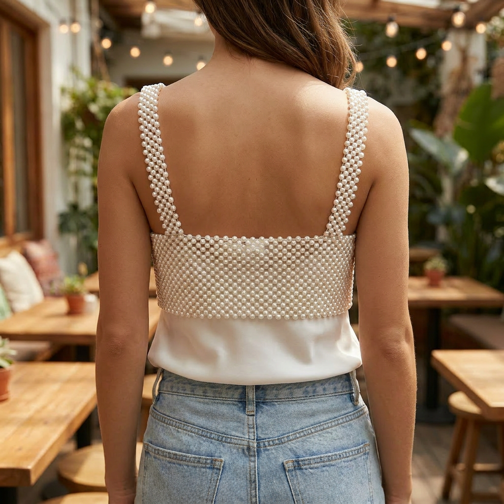 Crop Top with Elegant Design