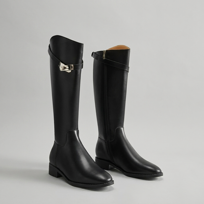 Knee-high Boots with Belt