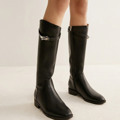 Knee-high Boots with Belt