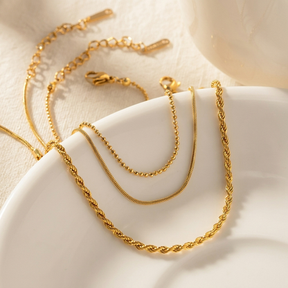 Gold Trio Bracelet Set