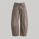 Jeans de mezclilla de pierna ancha y cintura alta