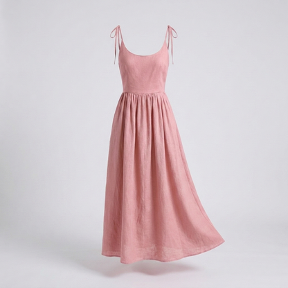 Dress with Tie Shoulders