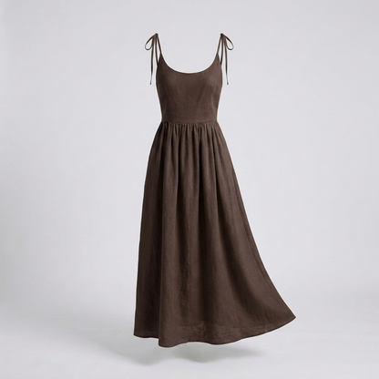 Dress with Tie Shoulders
