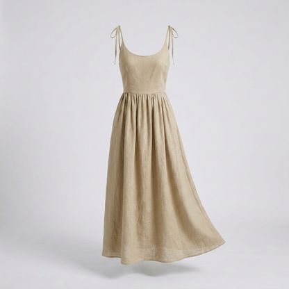 Dress with Tie Shoulders
