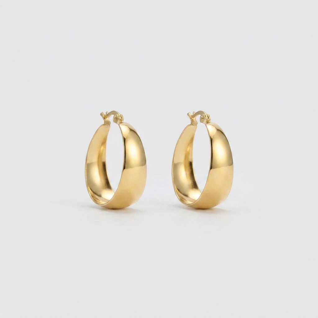 Chic hoop earrings of 25 mm
