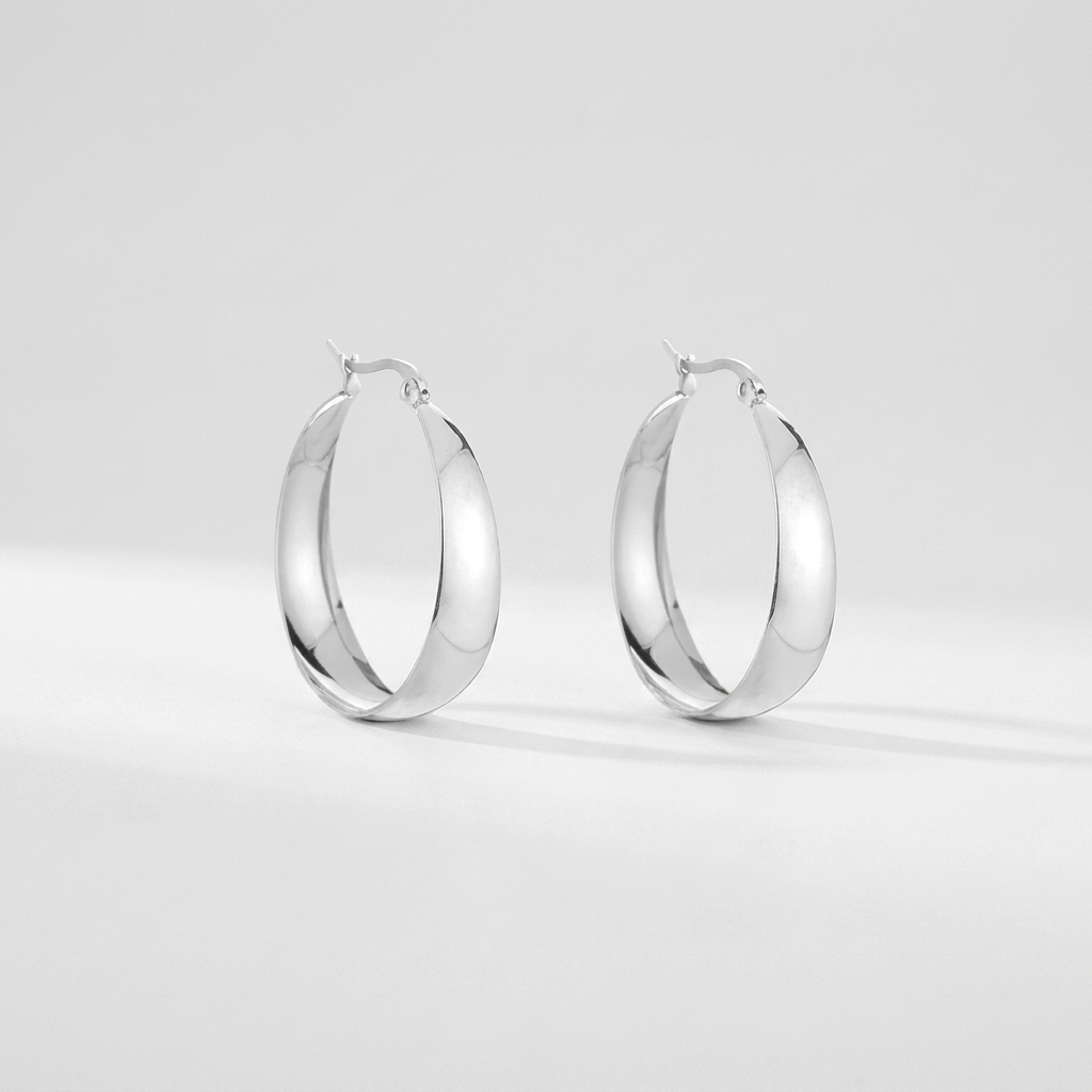 Chic hoop earrings of 25 mm