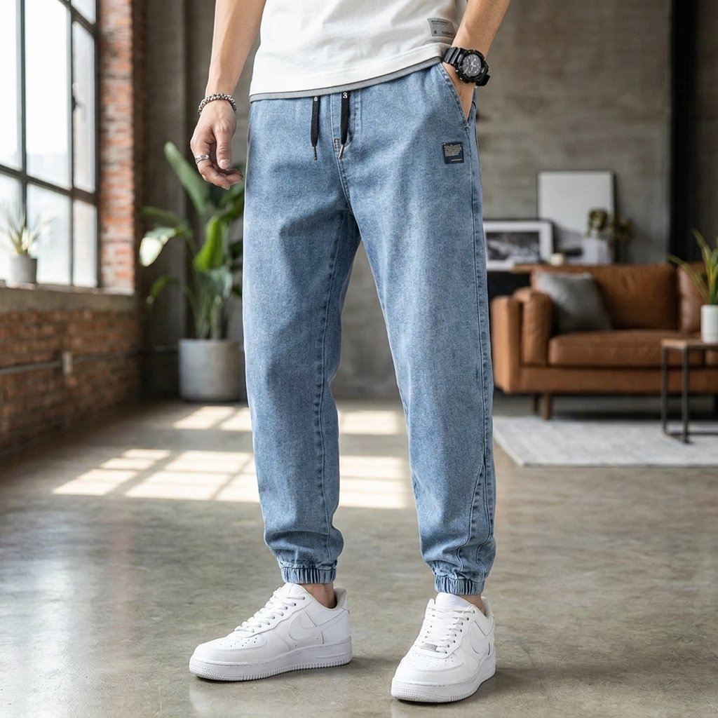 Men's Denim Jogging Trousers