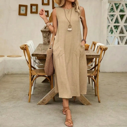 Casual A-line Dress with Pockets