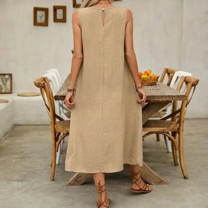 Casual A-line Dress with Pockets