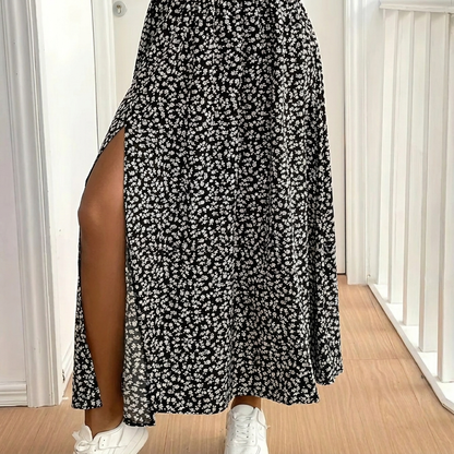 A-line Skirt with Floral Print