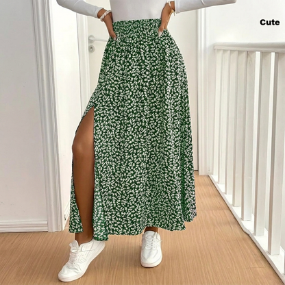 A-line Skirt with Floral Print