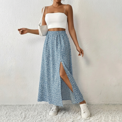 A-line Skirt with Floral Print