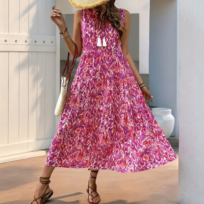 A-line Dress with V-Neck for Women