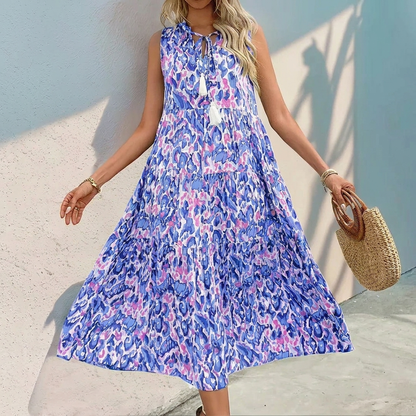 A-line Dress with V-Neck for Women