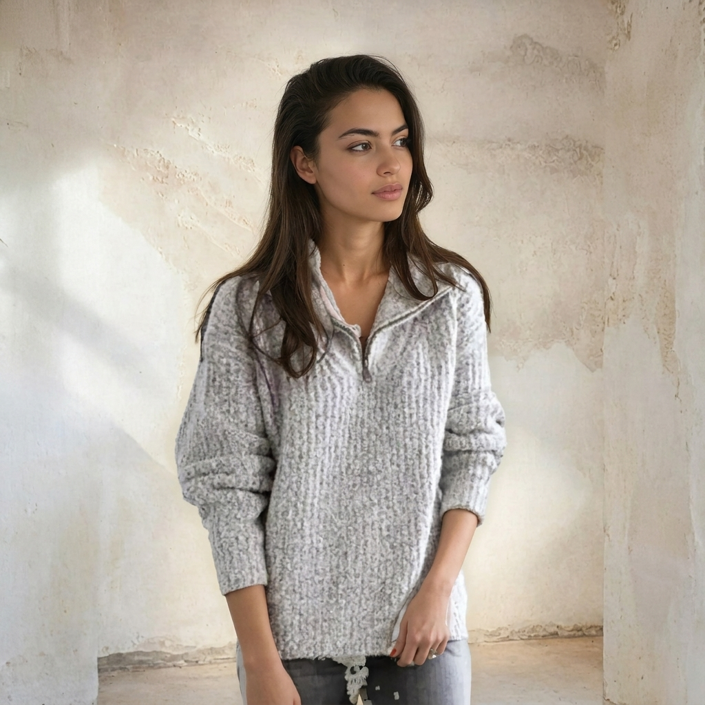 Ladies Half-Zip Sweater