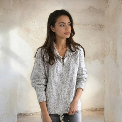 Ladies Half-Zip Sweater