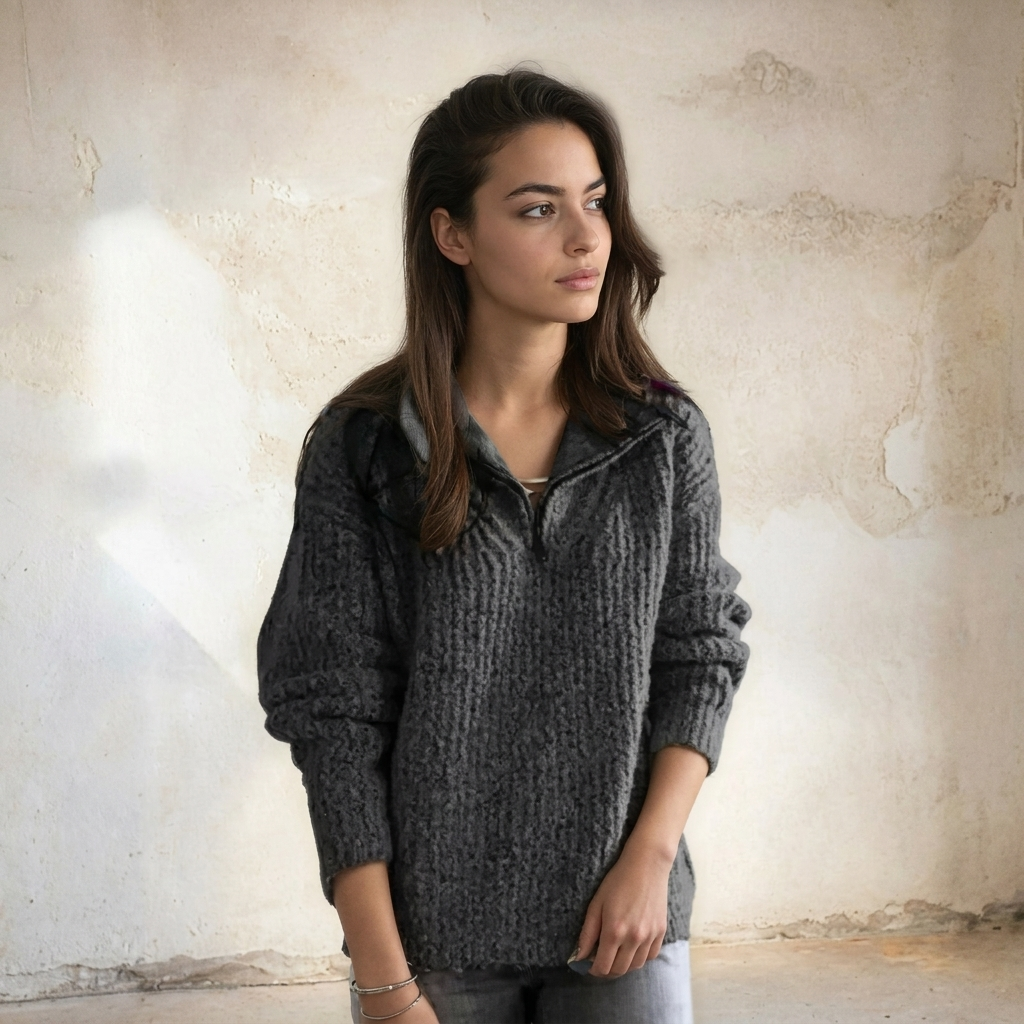 Ladies Half-Zip Sweater