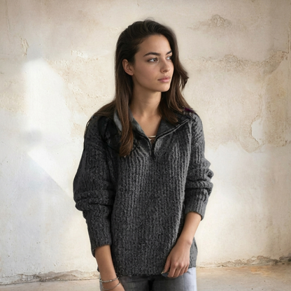 Ladies Half-Zip Sweater