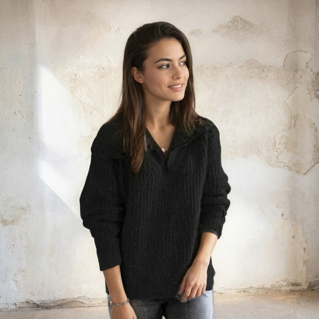 Ladies Half-Zip Sweater