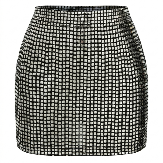 Minifalda festiva con red brillante