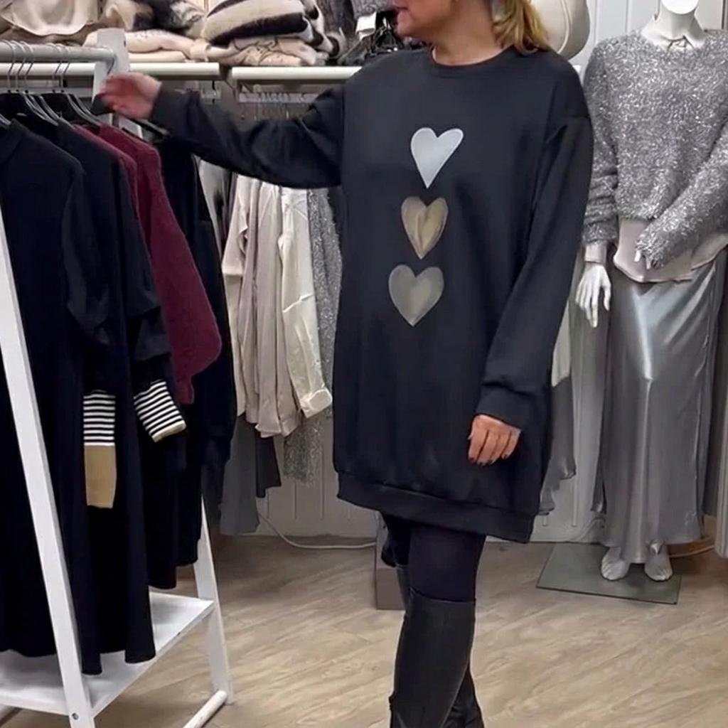 Vestito felpa oversize da donna