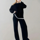 Dameslounge-set met gebreide top en broek