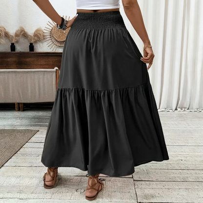 Elegant A-Line Skirt with Smocktail