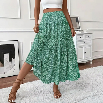 Elegant A-Line Skirt with Smocktail