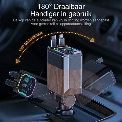 120W 4-in-1 Foldable Car Charger