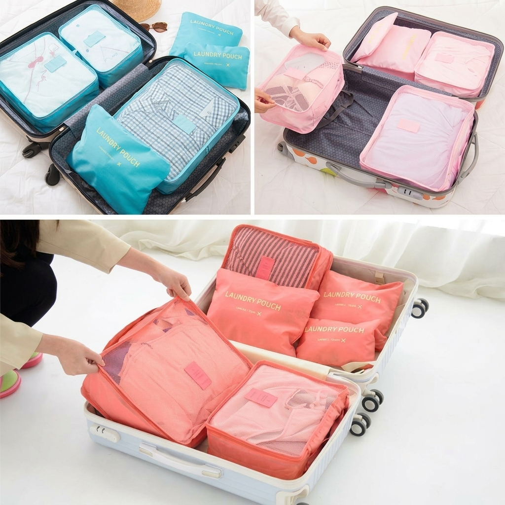 6 Storage Bags/Packing Cubes for Travel